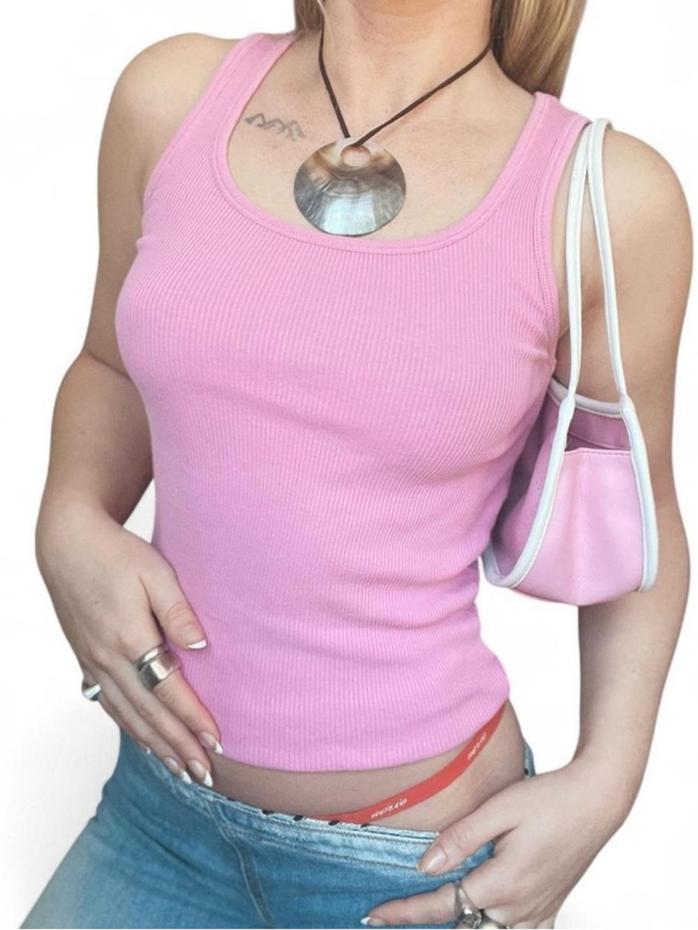 Vintage Old Navy | Pink Ribbed Tank Top